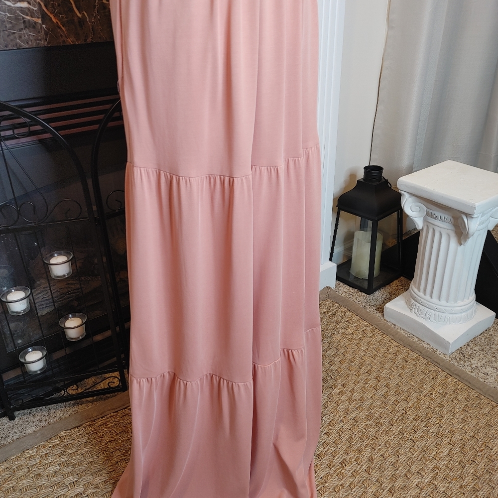 NSR TIERED MAXI DRESS, PINK XS - Picture 3 of 10